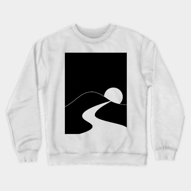 adventure road minimal Crewneck Sweatshirt by pholange